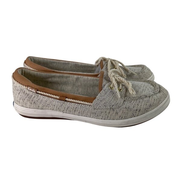 Keds Women's Size 8.5 Glimmer Salt Pepper Fashion Sneaker Boat Shoe Loafer - Picture 3 of 11